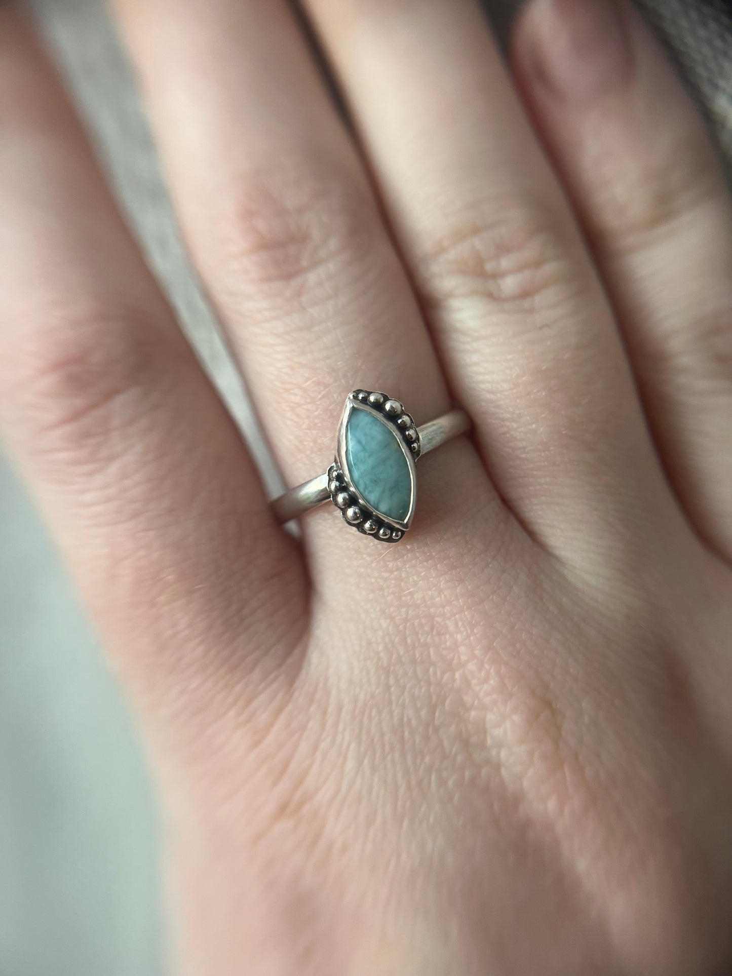 larimar marquise ring