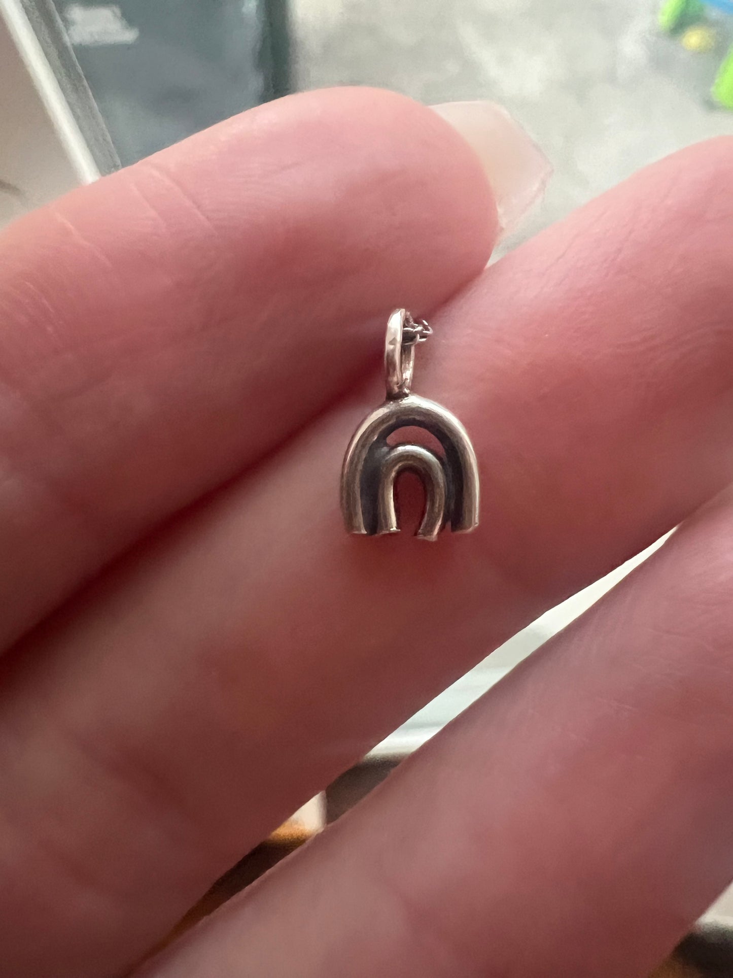 tiny rainbow necklace