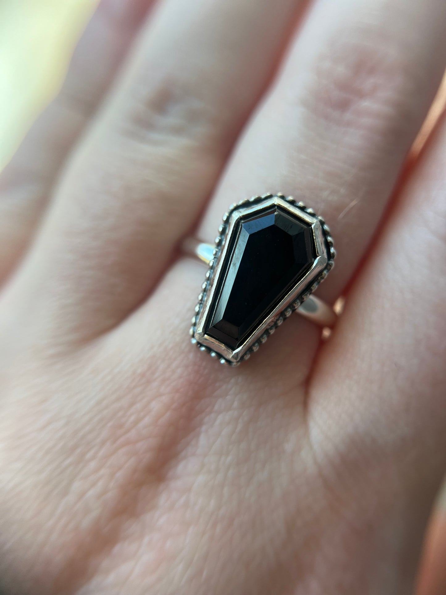 onyx coffin ring