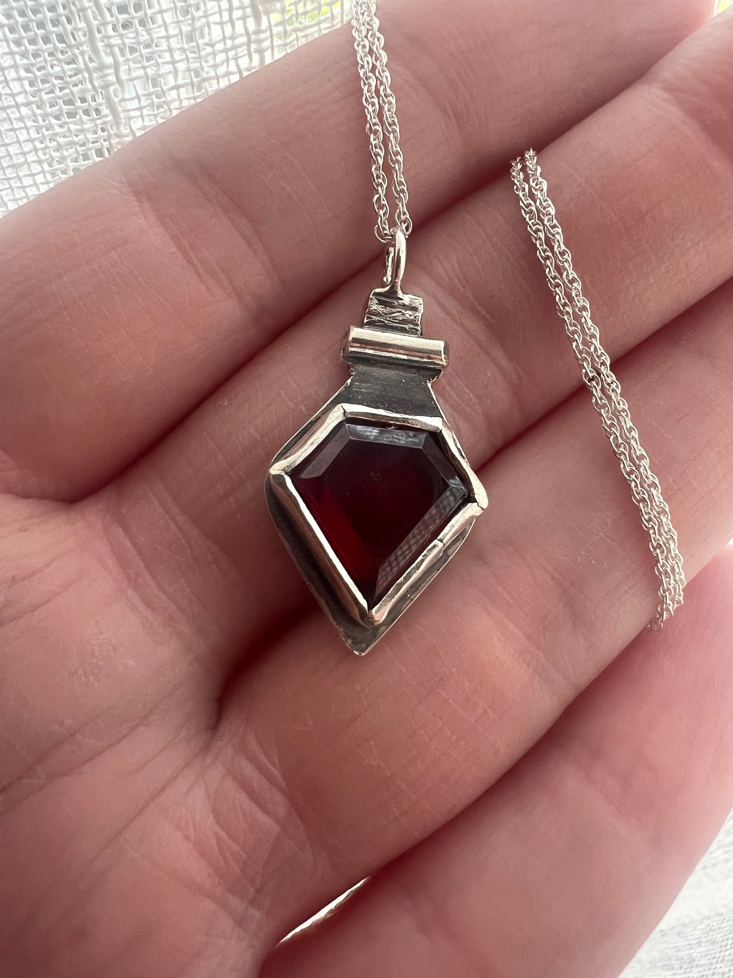 garnet potion necklace