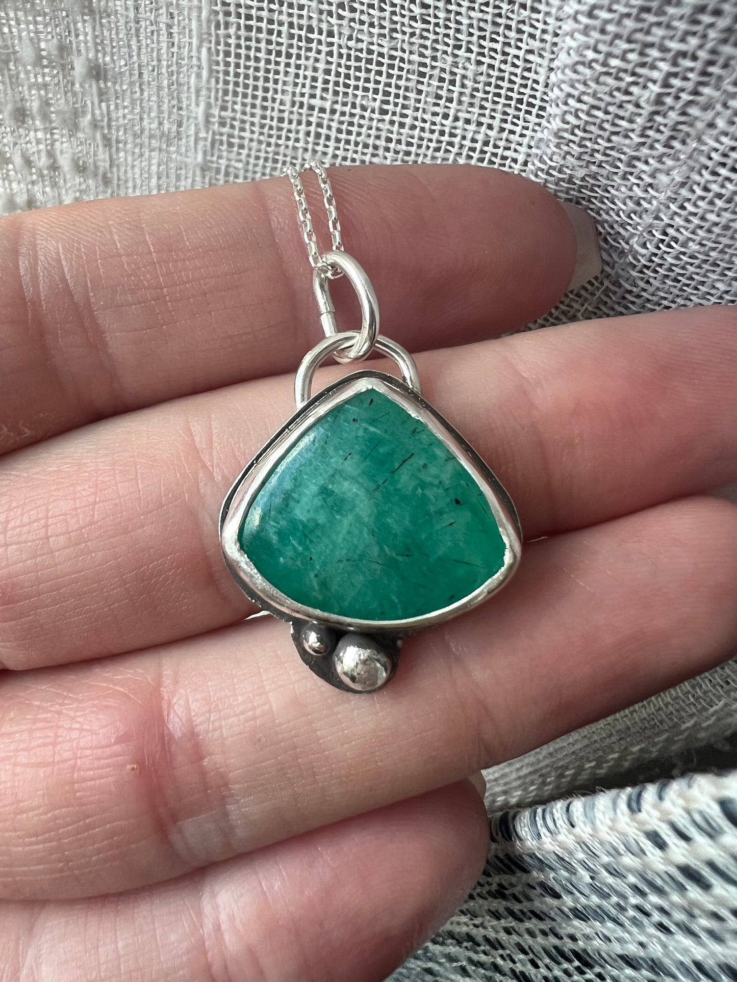 amazonite chubby pear necklace