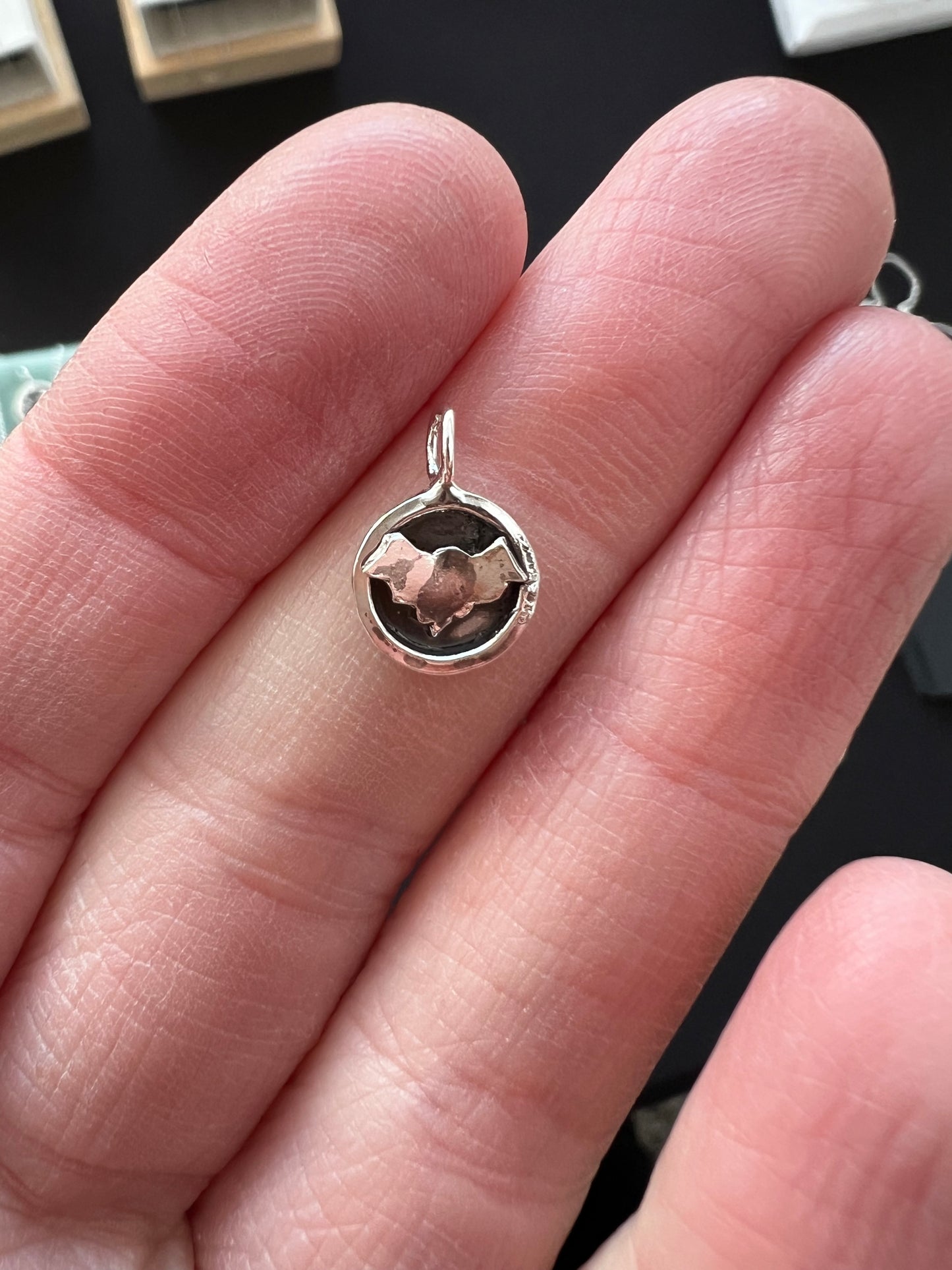 circle bat pendant