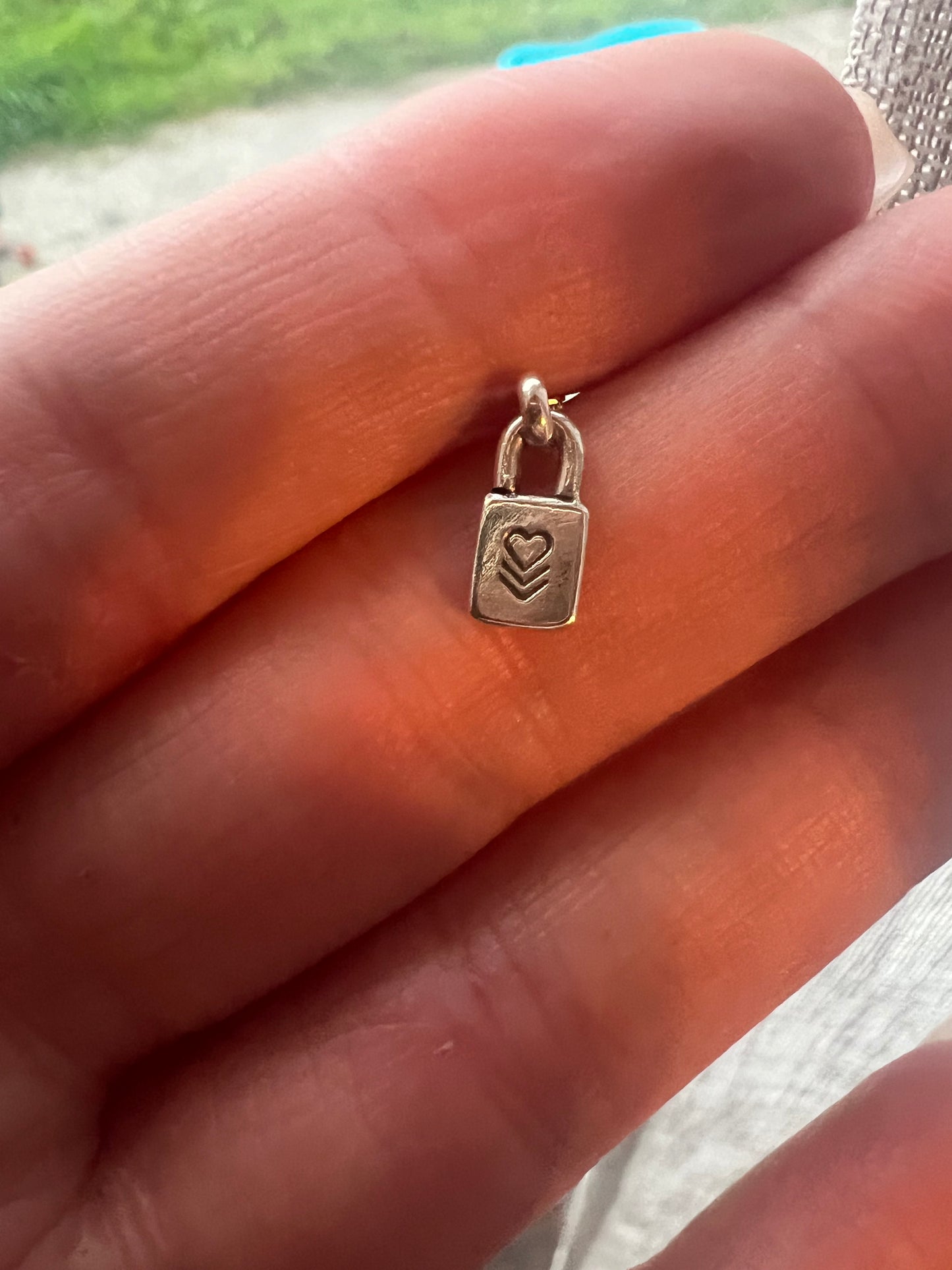 micro lock charm necklaces