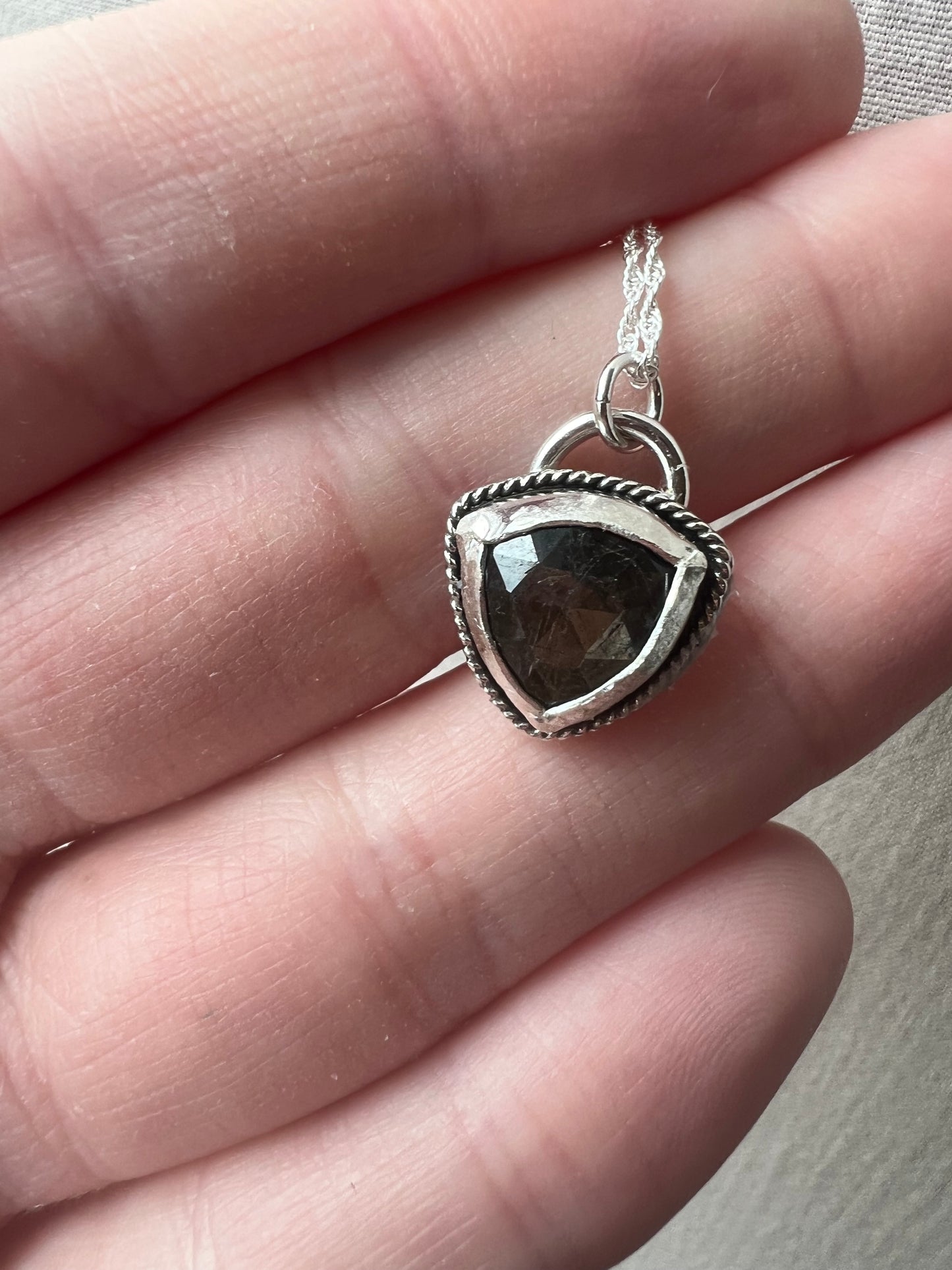 sapphire trillion necklace