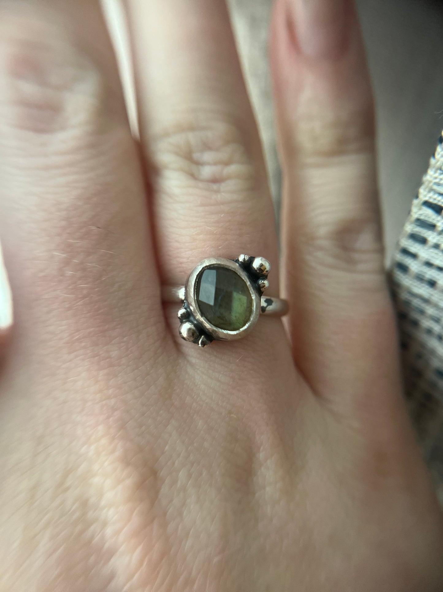 labradorite oval ring