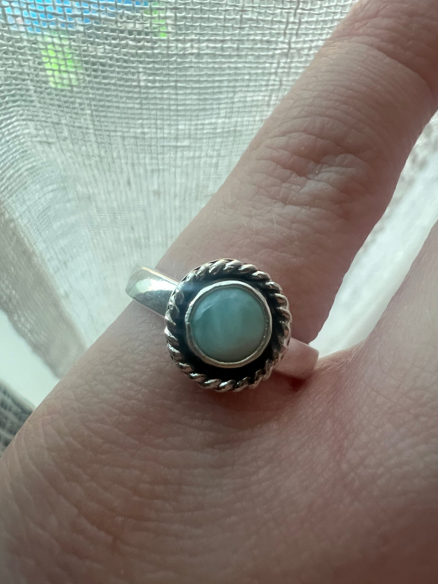 larimar round rope ring