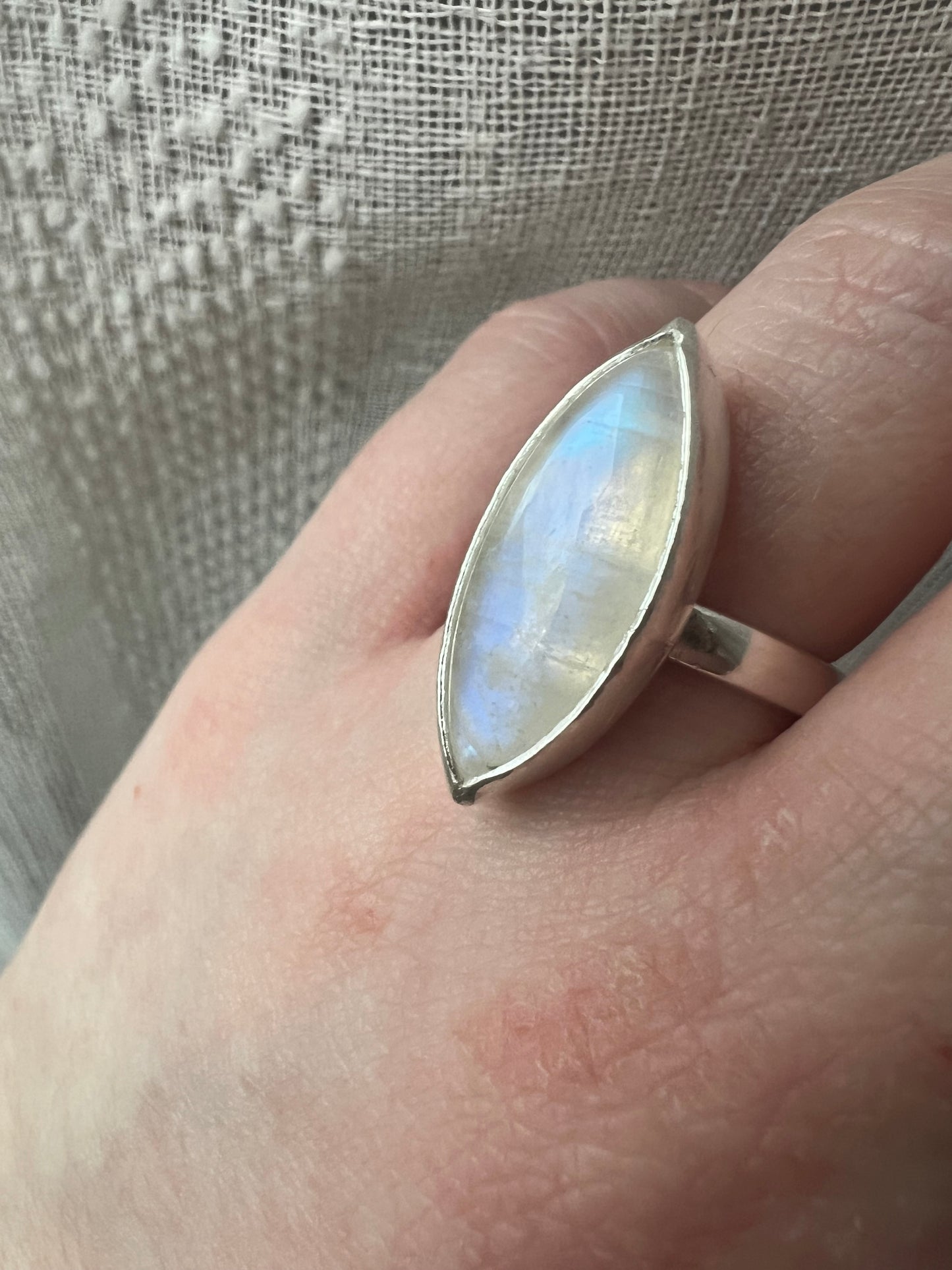 third moonstone marquise ring