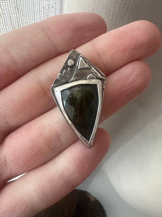 labradorite triangle hoa hoa hoa necklace