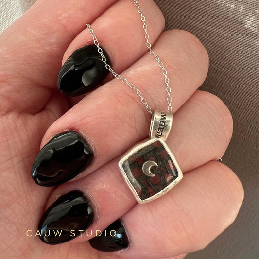 quartz circles necklace