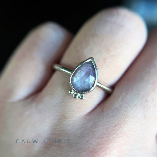 ruby pear ring