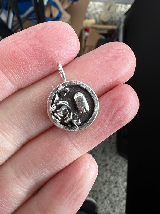 floral ghost necklace