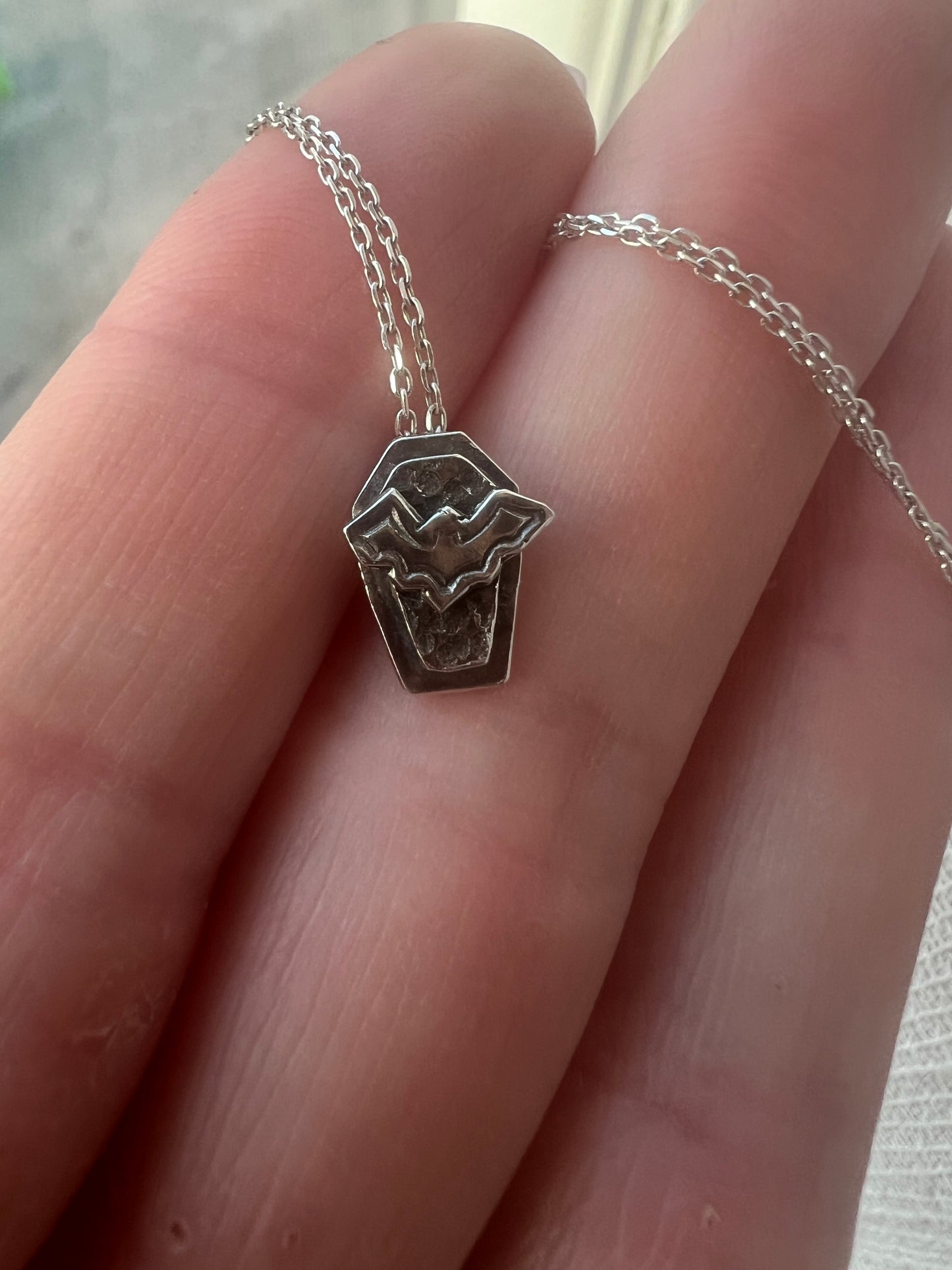 micro coffin charm necklaces