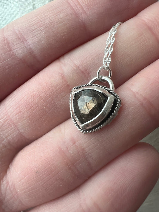sapphire trillion necklace