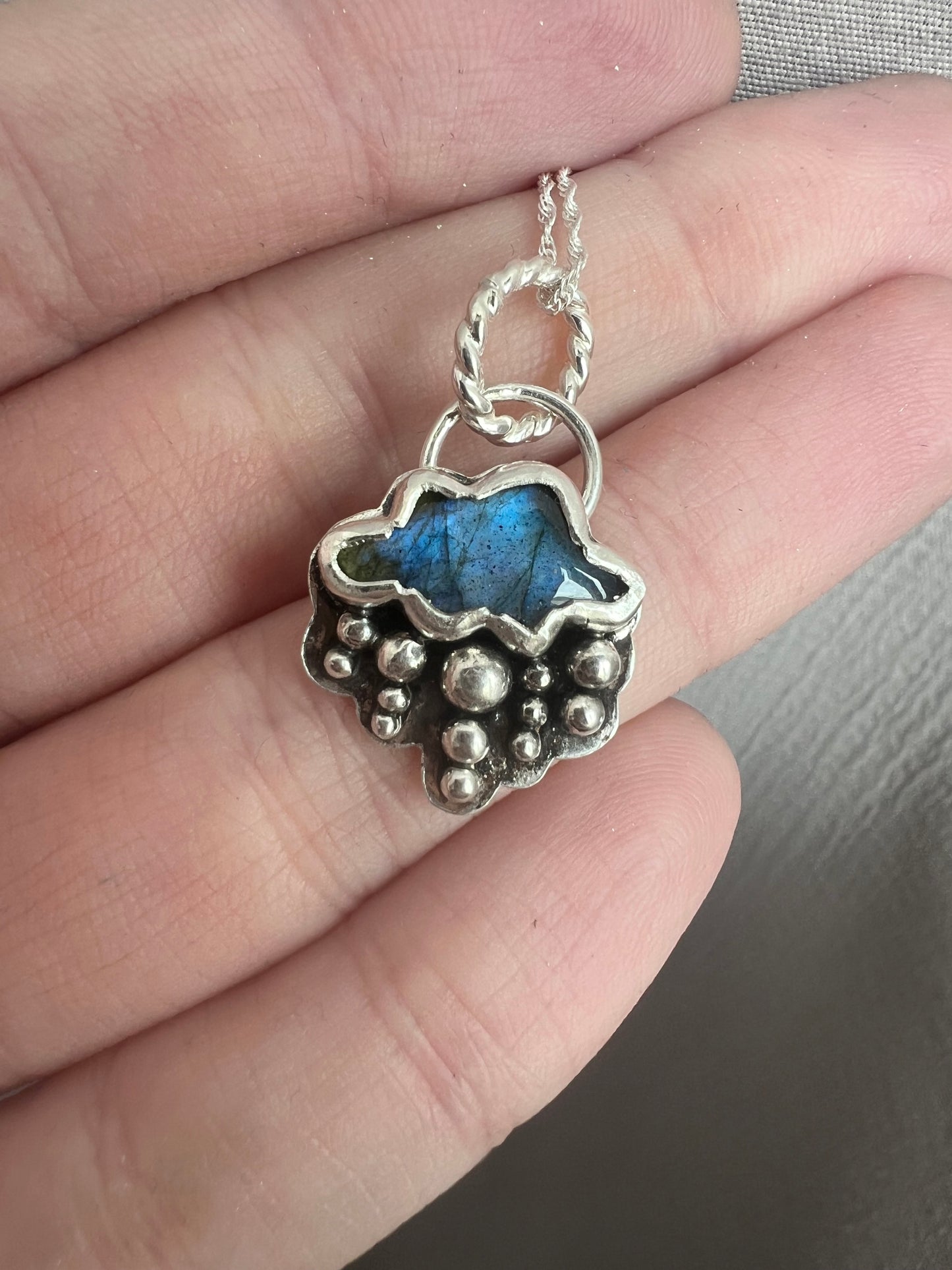 labradorite cloud necklace