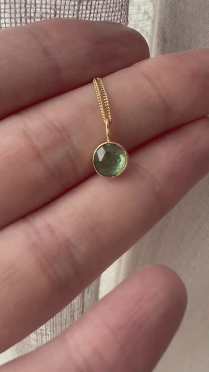 kyanite pendant in solid gold | pendant only