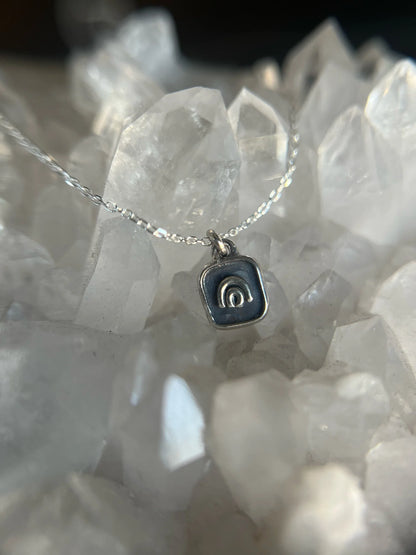 tiny rainbow necklace